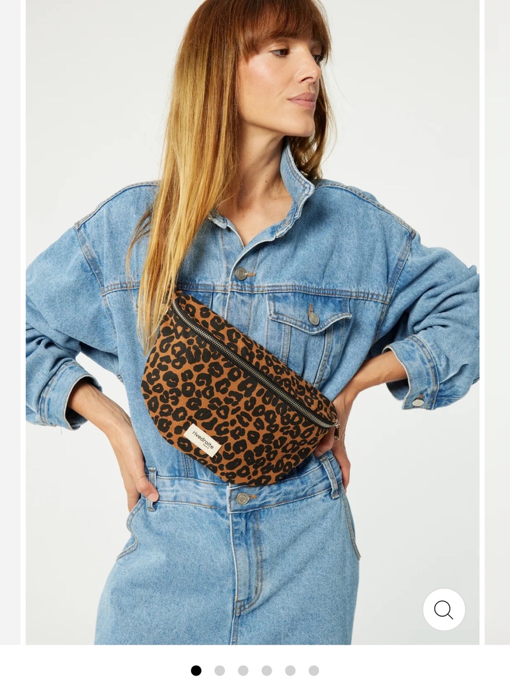 Leopard Print Brown Crossbody Belt Bag by Rivedroite Paris